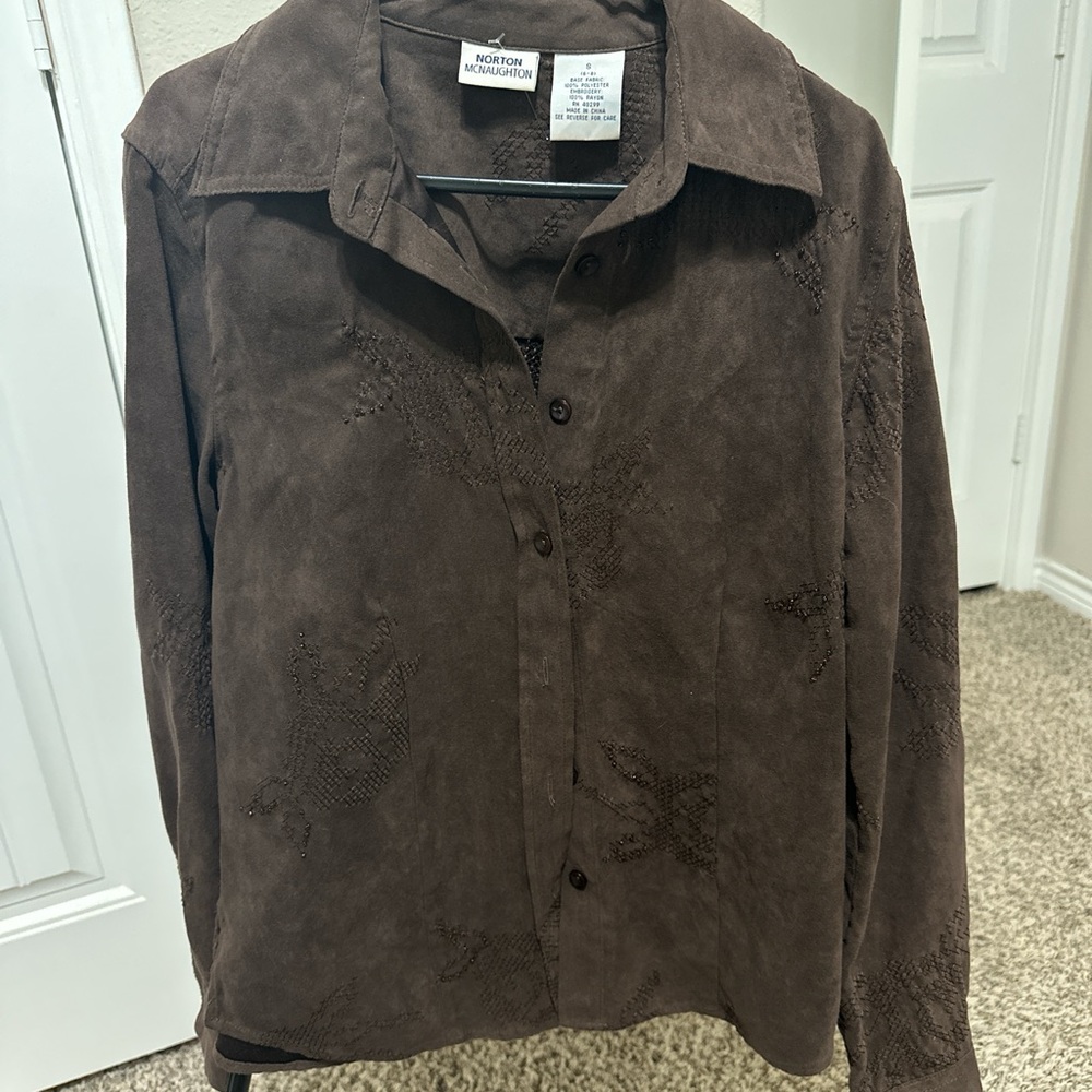 Brown Button-Up Shirt